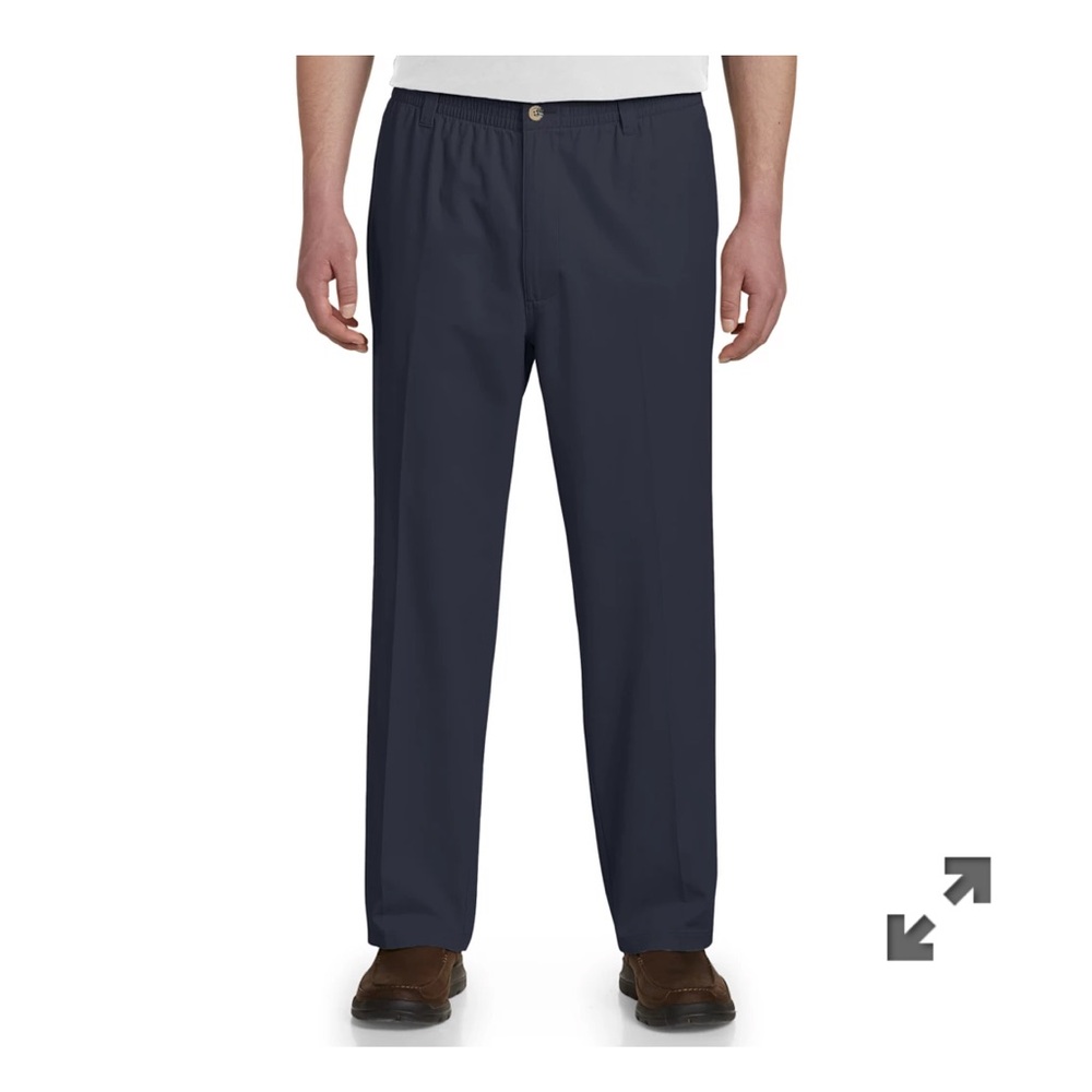 NWT Harbor Bay Men's Elastic Waist Navy Pants sz 1Xx32
